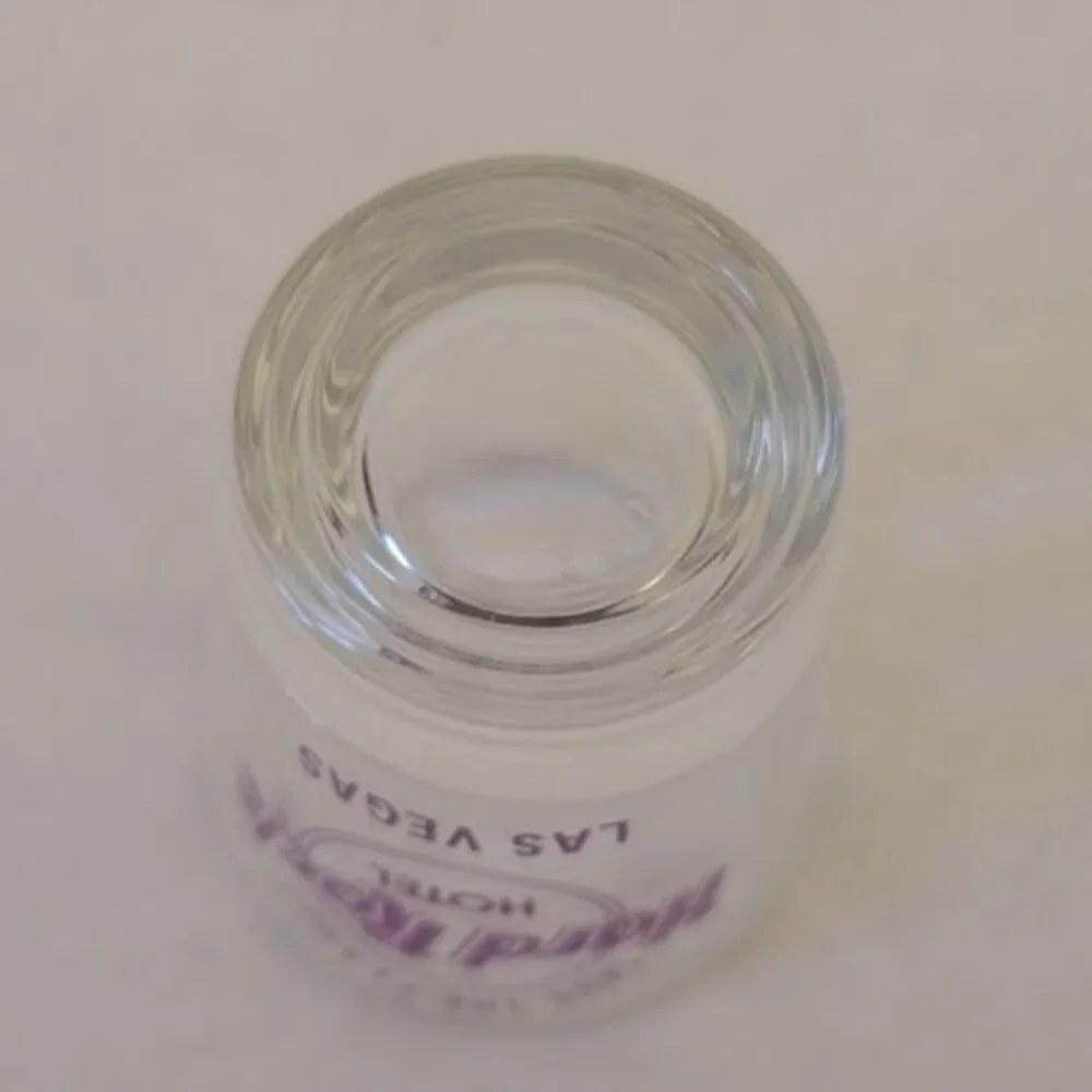 Hard Rock Cafe Save the Planet  Beveled Shot Glass Purple Logo Las Vegas